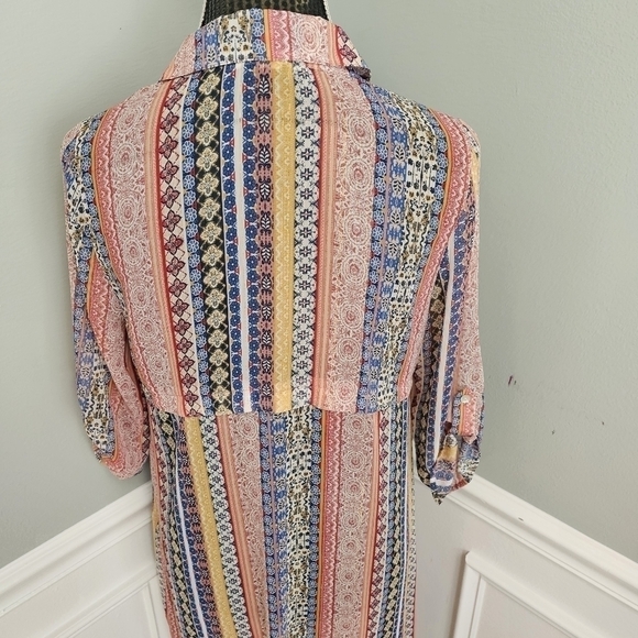 HOPE Springs duster/ maxi dress button down size small - Picture 6 of 15